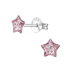 Kids Sterling Silver Star Stud Earrings