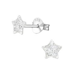 Kids Sterling Silver Star Stud Earrings