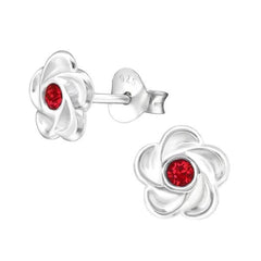 Sterling Silver Flower Stud Earrings