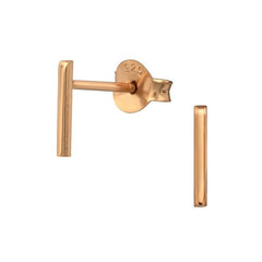 Silver Bar Stud Earrings