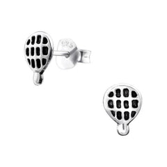Silver Hot Air Balloon Stud Earrings