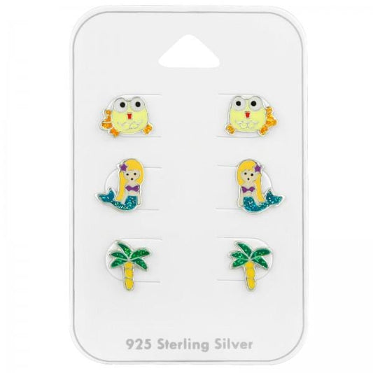 Mixed  Silver Earrings Set for Girls