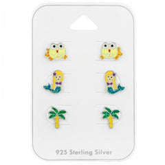 Mixed  Silver Earrings Set for Girls