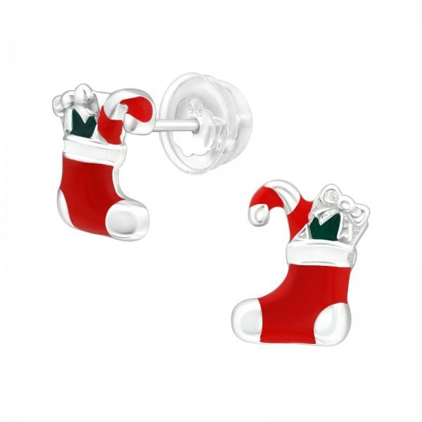 Kids Silver Socks Earrings
