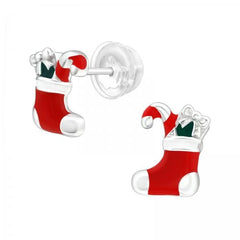 Kids Silver Socks Earrings