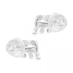 Kids Silver Elephant Stud Earrings