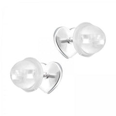 Kids Silver Heart Stud Earrings