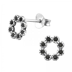 Silver Flower Stud Earrings