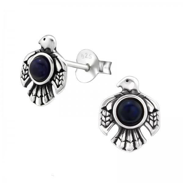 Silver Eagle Vintage Stud Earrings