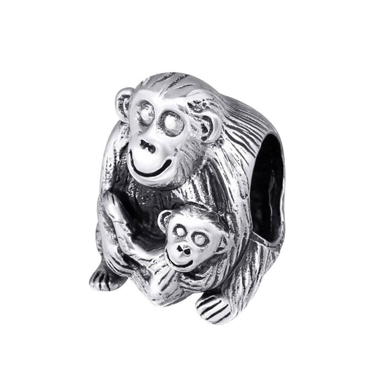Sterling Silver Monkey Bead