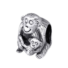 Sterling Silver Monkey Bead