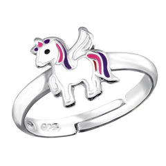 Sterling Silver Unicorn Ring for Kids