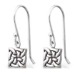 Sterling Silver Celtic Square Earrings