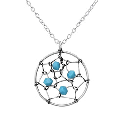 Silver Dream Catcher Necklace