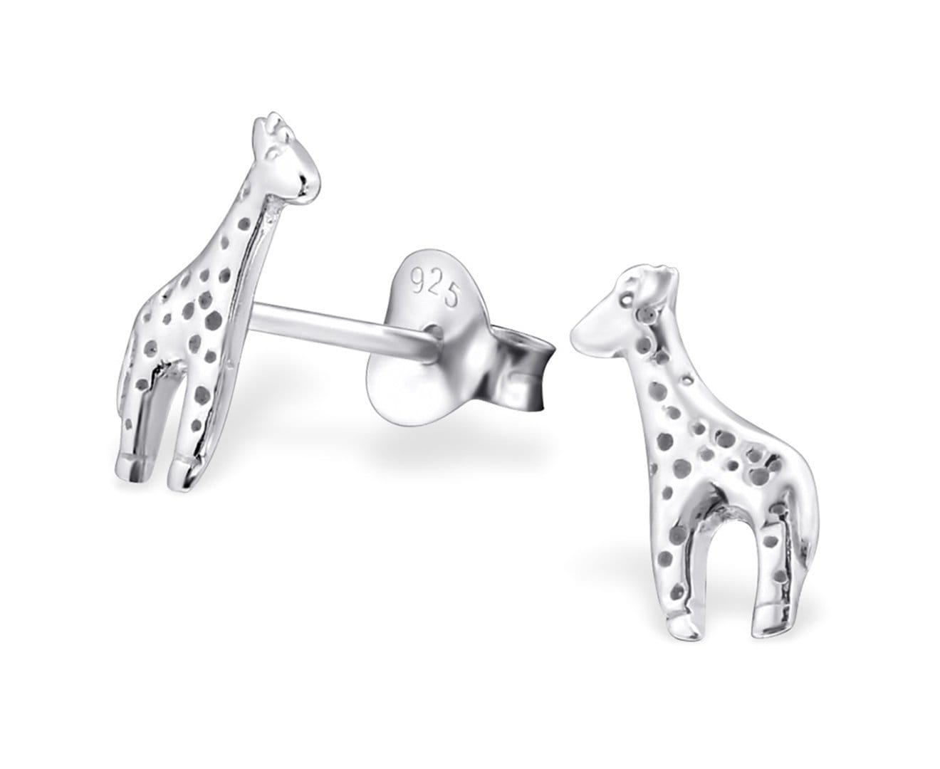 Sterling Silver Giraffe Ear Studs