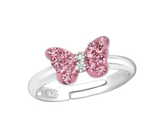 Kids Silver Butterfly Ring