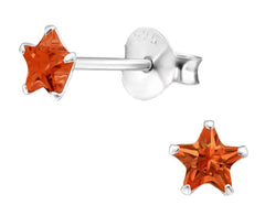 Small Silver Star Stud Earrings