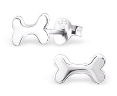 Sterling Silver Dog Bone Ear Studs