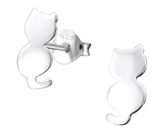 Sterling Silver Cat Ear Studs