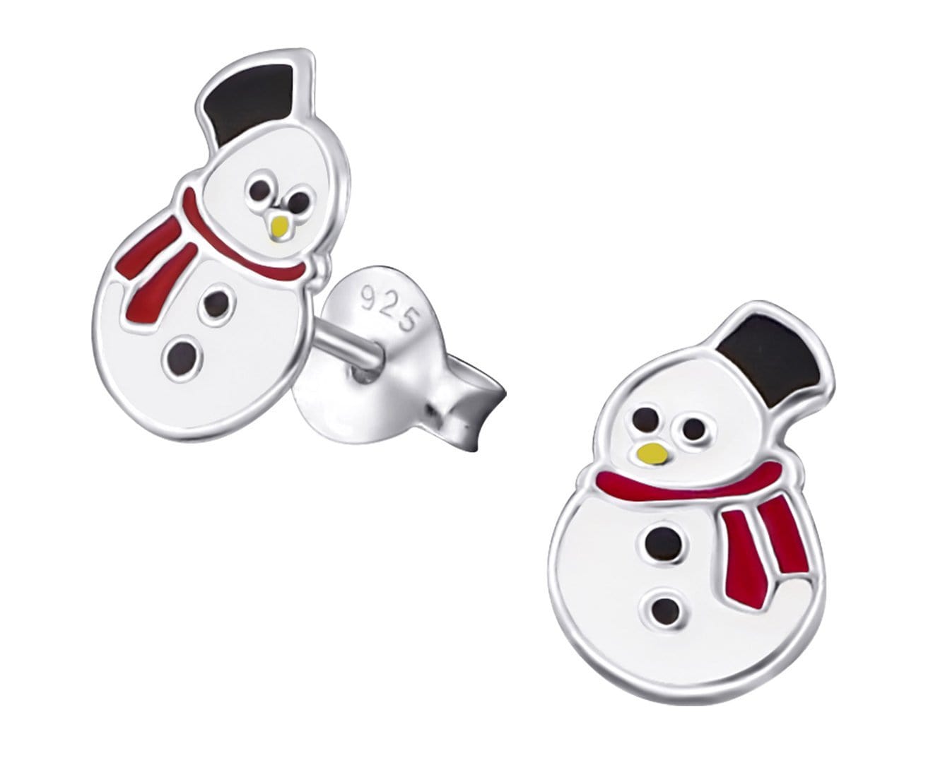 Sterling Silver Children's Colorful Ear Studs