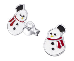 Sterling Silver Children's Colorful Ear Studs