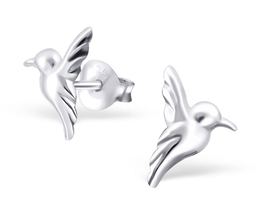 Sterling Silver Hummingbird Ear Studs