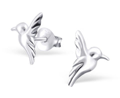 Sterling Silver Hummingbird Ear Studs