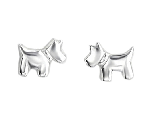 Kids Sterling Silver Crystal Dog Set