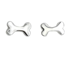 Kids Sterling Silver Crystal Dog Set