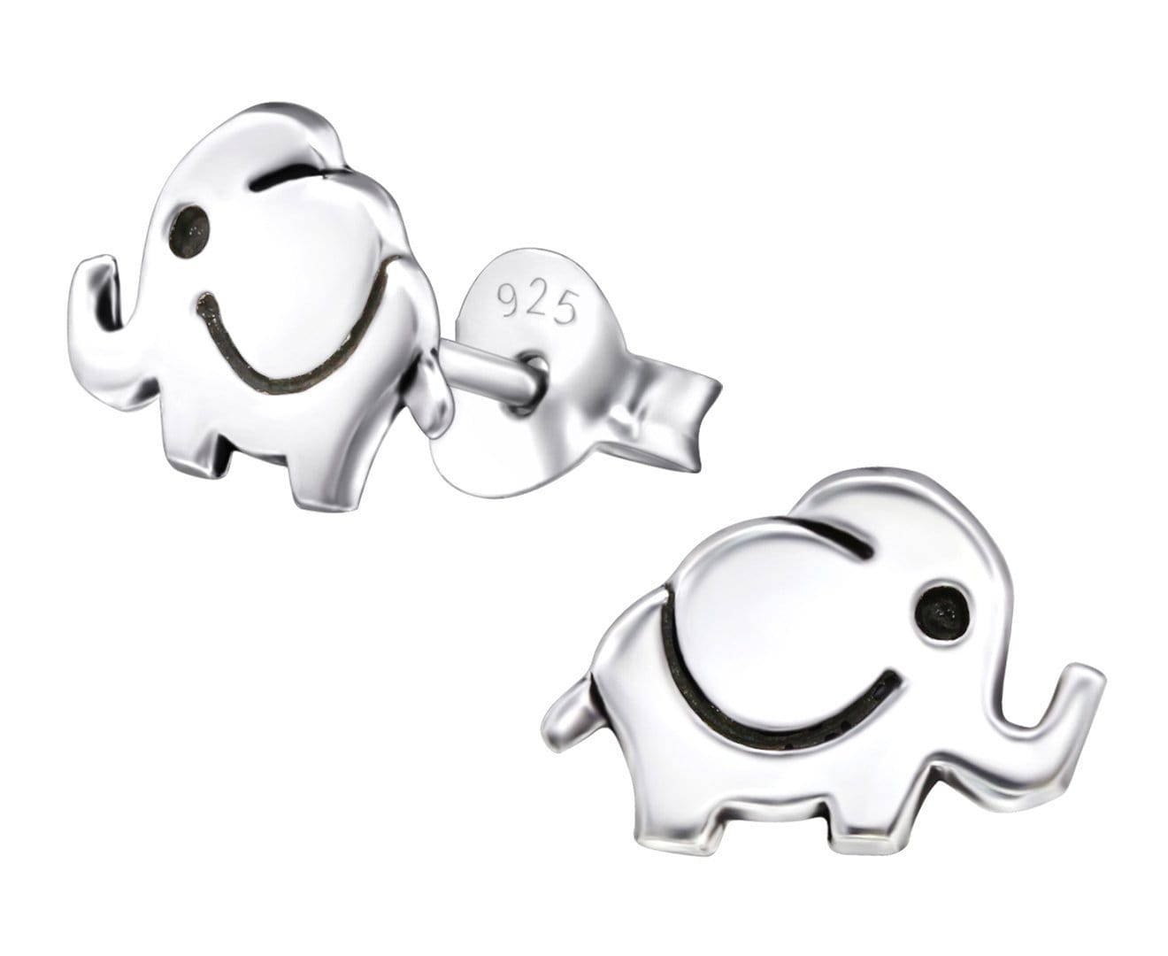 Sterling Silver Plain Elephant Ear Studs