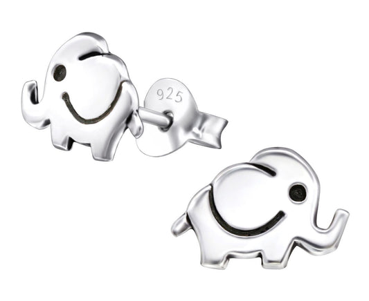 Sterling Silver Plain Elephant Ear Studs