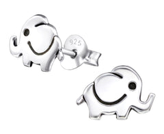 Sterling Silver Plain Elephant Ear Studs
