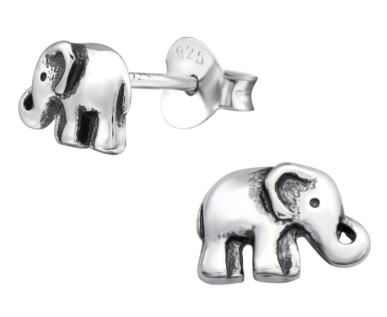 Kids Sterling Silver Elephant Ear Studs