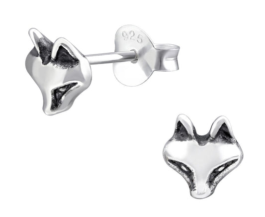 Sterling Silver Fox Ear Studs