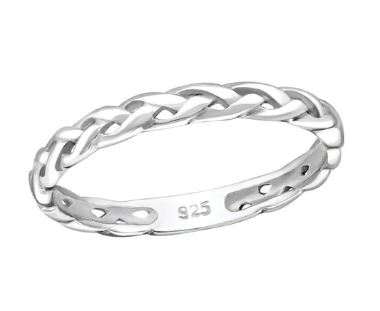 Sterling Silver Rope Ring