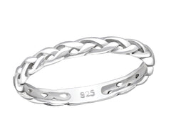 Sterling Silver Rope Ring