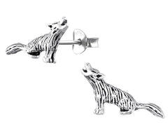 Sterling Silver Wolf Ear Studs