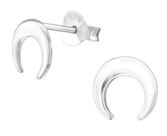 Sterling Silver Moon Ear Studs