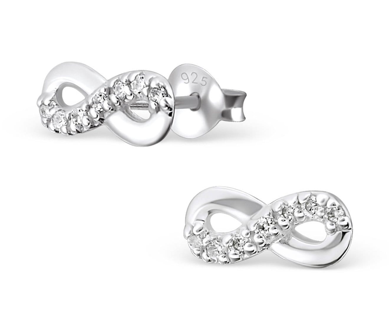 Sterling Silver Infinity Ear Studs