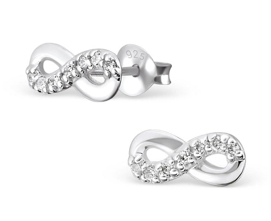 Sterling Silver Infinity Ear Studs