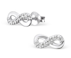 Sterling Silver Infinity Ear Studs