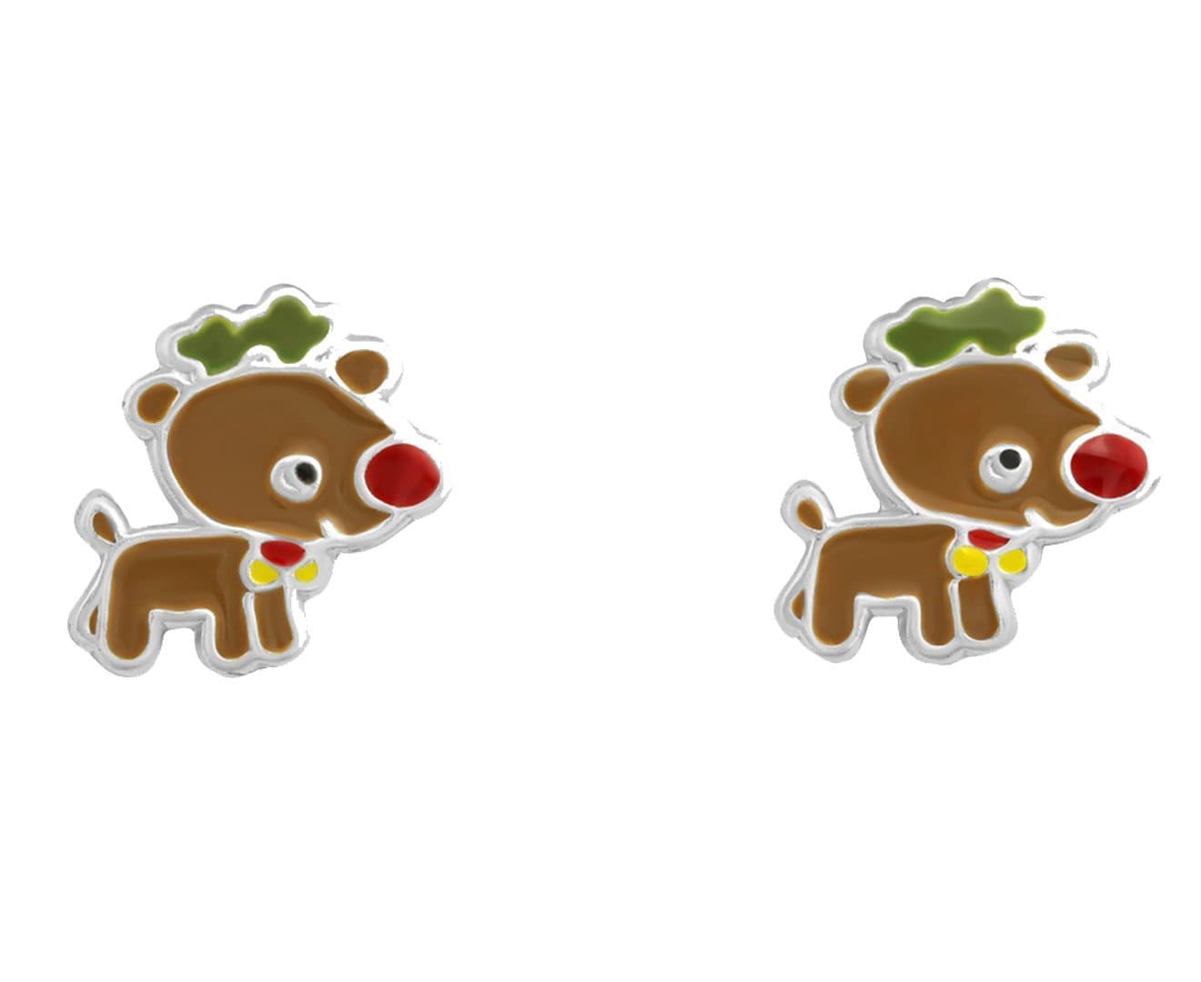 Kids' Silver Christmas Earrings Set