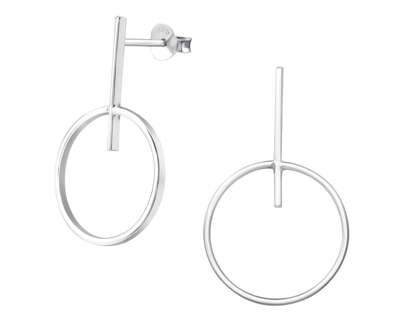Sterling Silver Geometric Ear Studs