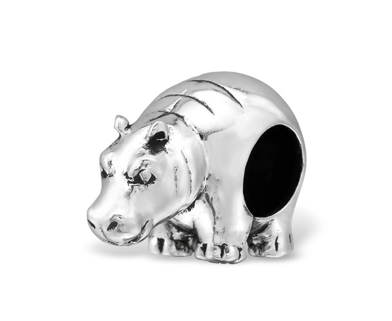 Sterling Silver Rhinoceros Bead