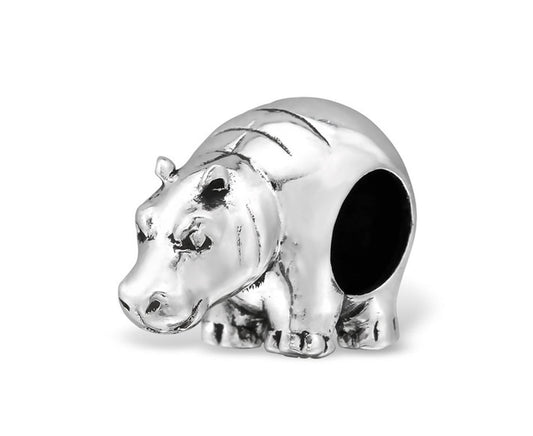 Sterling Silver Rhinoceros Bead
