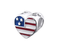 Sterling Silver Navy Mom Bead