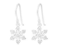 Sterling Silver Snowflake Earrings