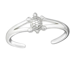Sterling Silver Turtle Adjustable Toe Ring