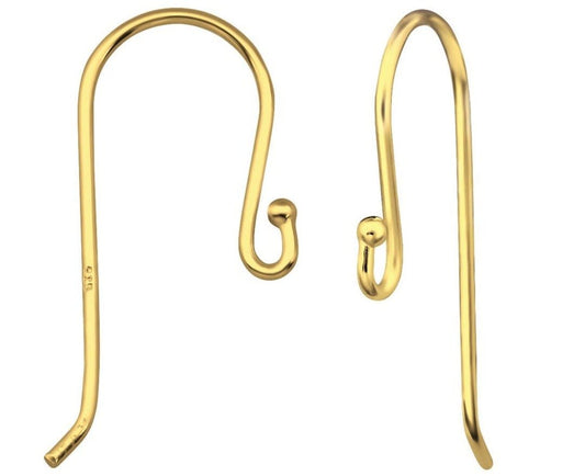 Sterling Silver Thick Earring Fish Hook- Set of 5