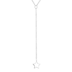 Sterling Silver Star Y Necklace